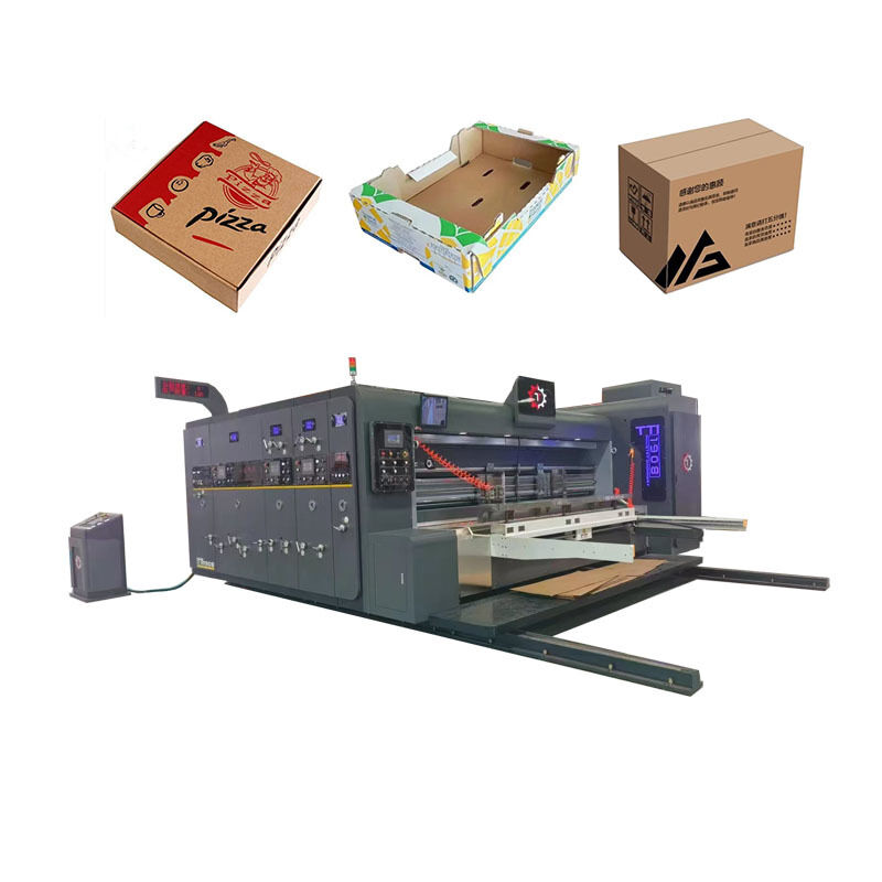 Flexo printing and slotter machine automatic Corrugated Fruit Pizza Box printing die cutting Making machine