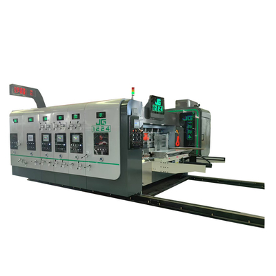 Flexo 3 เครื่องพิมพ์สี Cardbaord กระดาษ corrugated เครื่องตัดสล็อตเตอร์ Die Cutter กับมีด