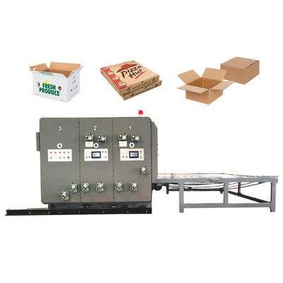 เครื่องพิมพ์เฟล็กโซกระดาษแข็งแบบป้อนโซ่อัตโนมัติกึ่งอัตโนมัติ เครื่องสล็อตและไดคัท เครื่องทำกระดาษลูกฟูก